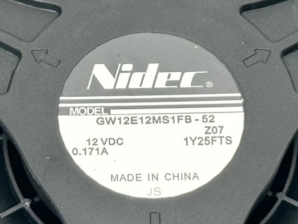 Двигатель (вентилятор) обдува Nidec GW12E12MS1FB-52 Z07 12VDC для